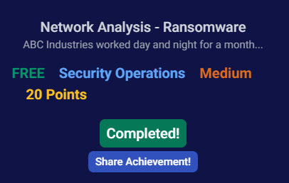 Network Analysis – Ransomware